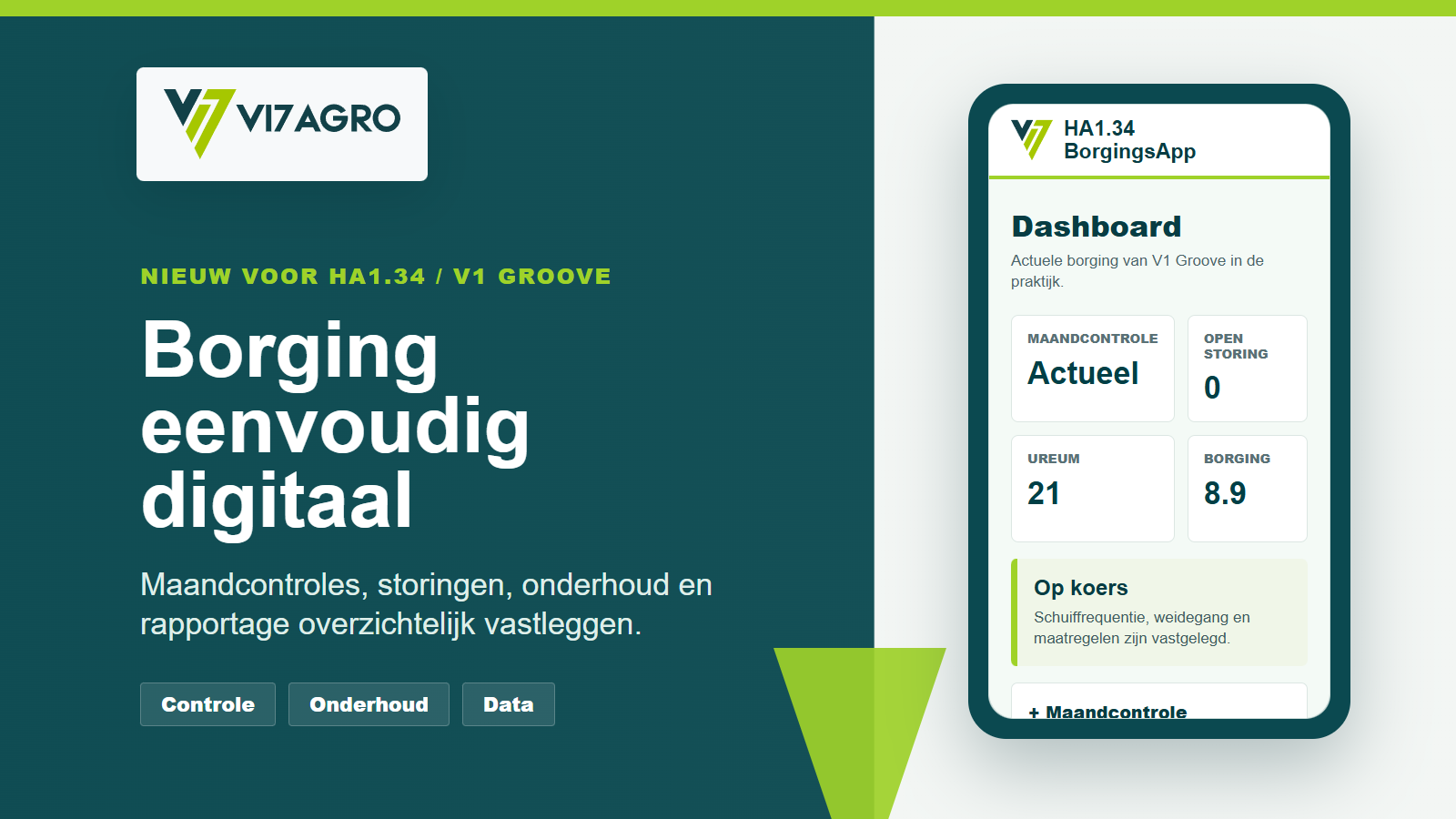 HA1.34 BorgingsApp voor borging en controle van de V1 Groove vloer
